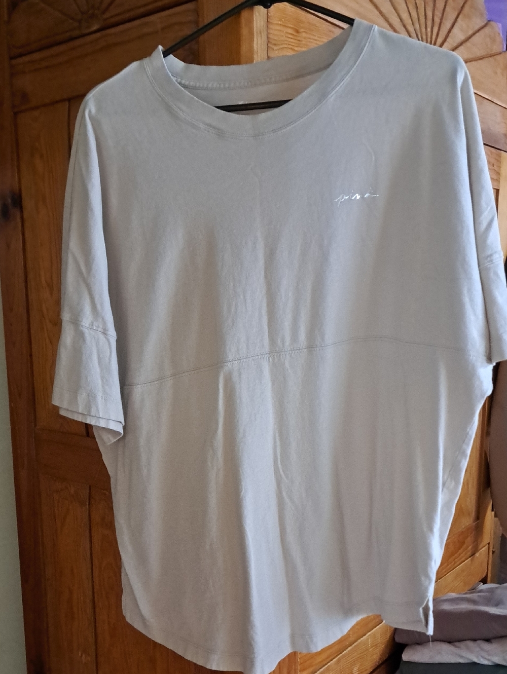 PINK Victoria's Secret Womens  Oversized Crewneck T‑Shirt
